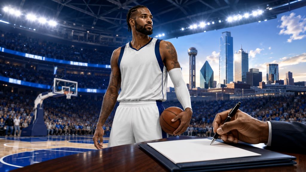 illustration IA: Naji Marshall reste aux Dallas Mavericks avec une prolongation garantie de trois ans à 52,2 millions de dollars