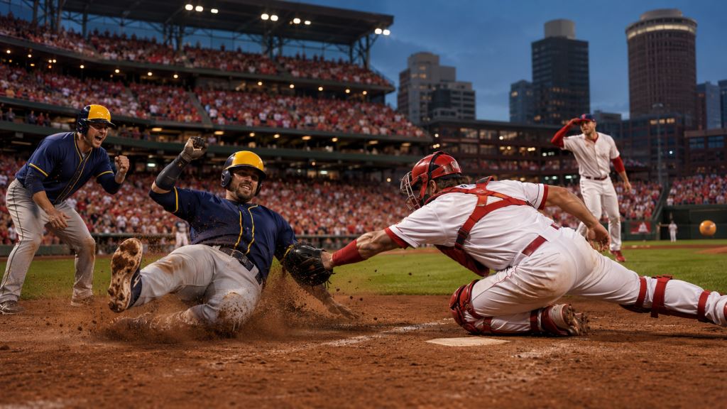 AI illustration: Brewers rally in the seventh inning to beat Cardinals 4-3 and keep control of NL Central in St. Louis