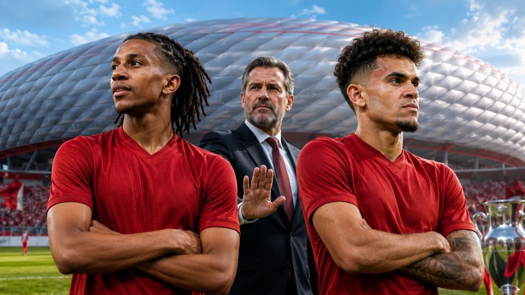 ilustracja AI: Bayern wyklucza sprzedaż Olise i Díaza: Dreesen potwierdza ich kluczową rolę w planach na sezon 2026/27