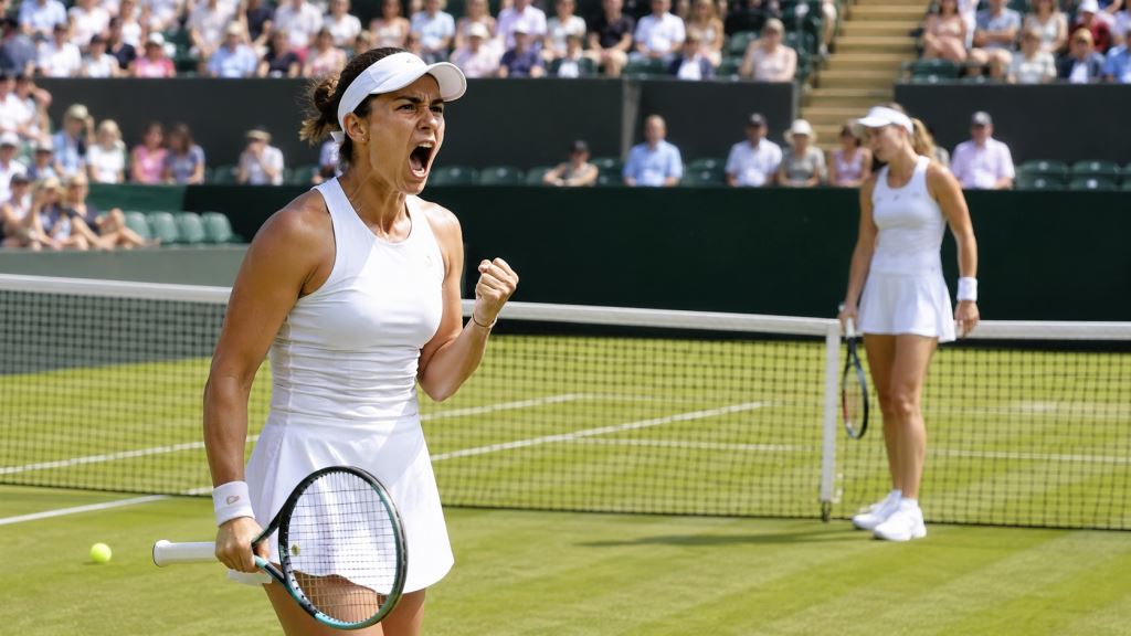 KI-Illustration: Elena-Gabriela Ruse überrascht Linda Noskova beim WTA Bad Homburg Open 2026 mit klarem Rasensieg