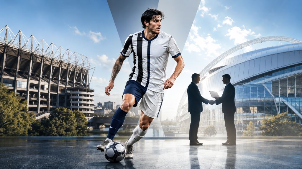 illustration IA: Tottenham accélère pour Tonali, Newcastle reste ferme autour de 100 millions de livres dans l'été anglais