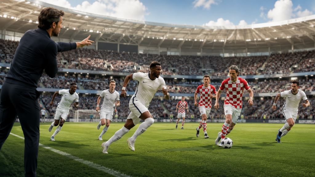 AI ilustracija: Engleska protiv Hrvatske u Dallasu: Tuchel priprema iznenađenja za otvaranje Svjetskog prvenstva