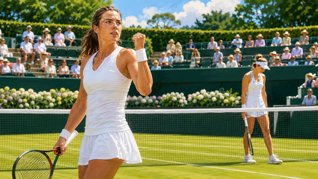 KI-Illustration: Emma Navarro stoppt Eva Lys in Bad Homburg und erreicht WTA-Duell gegen Iga Świątek