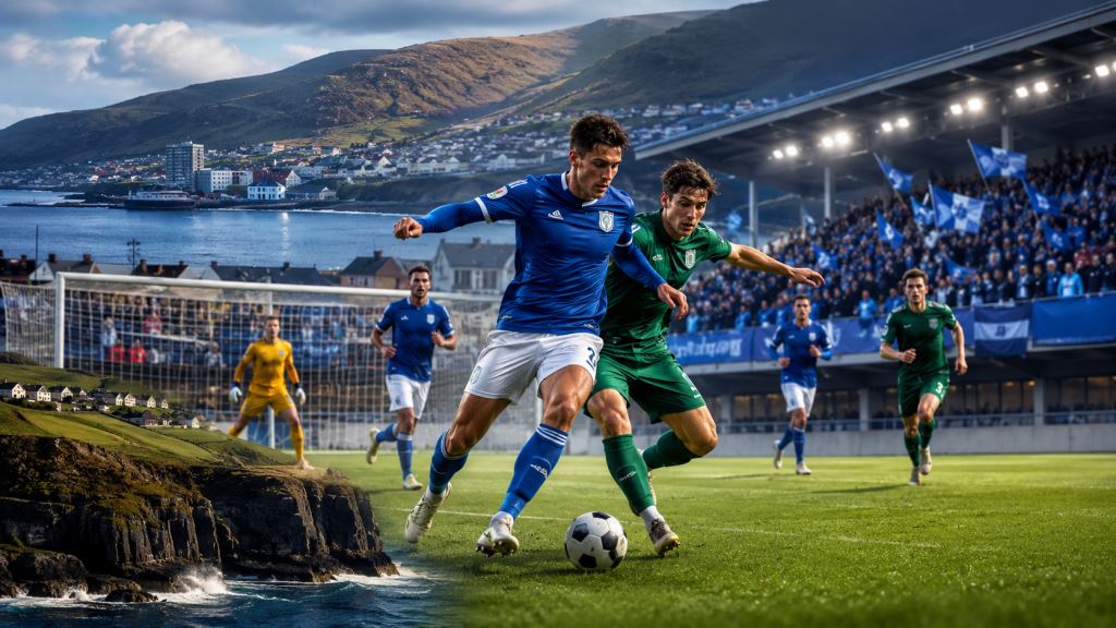 AI illustration: KÍ Klaksvík beat Atert Bissen 2-1 in Champions League qualifying as tense return leg stays open after first match