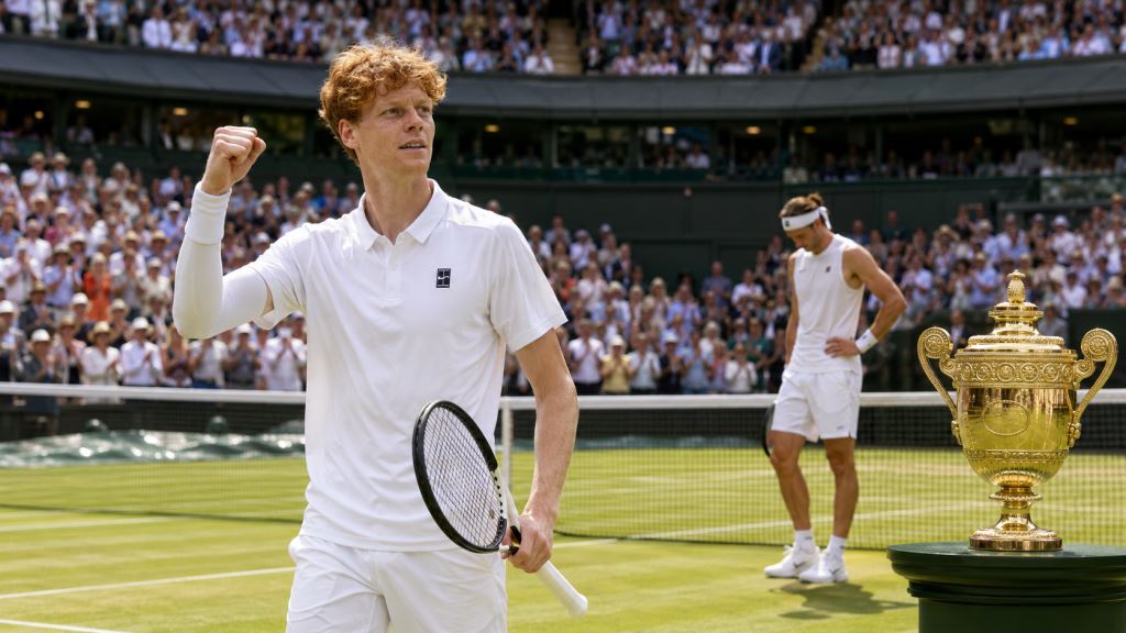 illustration IA: Jannik Sinner conserve son titre à Wimbledon face à Zverev et décroche son cinquième trophée du Grand Chelem