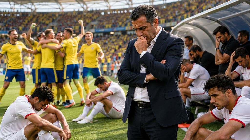 KI-Illustration: Tunesien in schwerer Krise nach 1:5 gegen Schweden, Sabri Lamouchi droht die WM-Entlassung