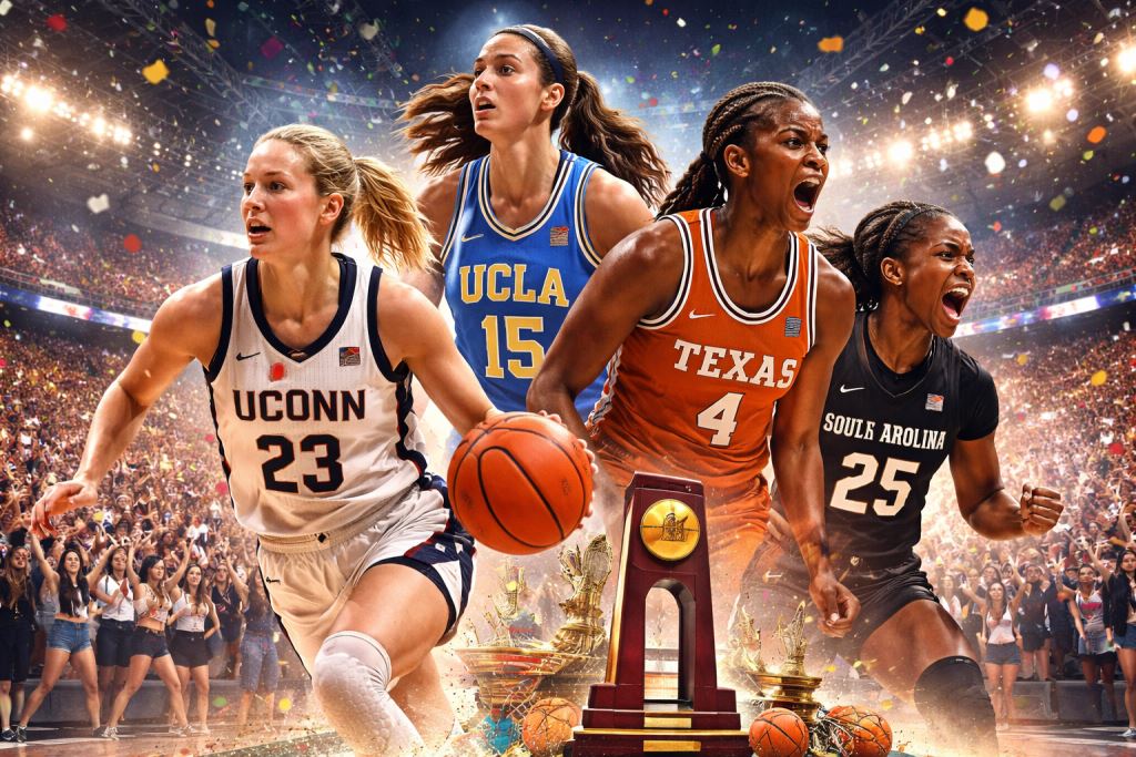 Turniej NCAA kobiet 2026 rozpoczyna się z czterema faworytkami: UConn, UCLA, Texas i South Carolina w walce o tytuł
