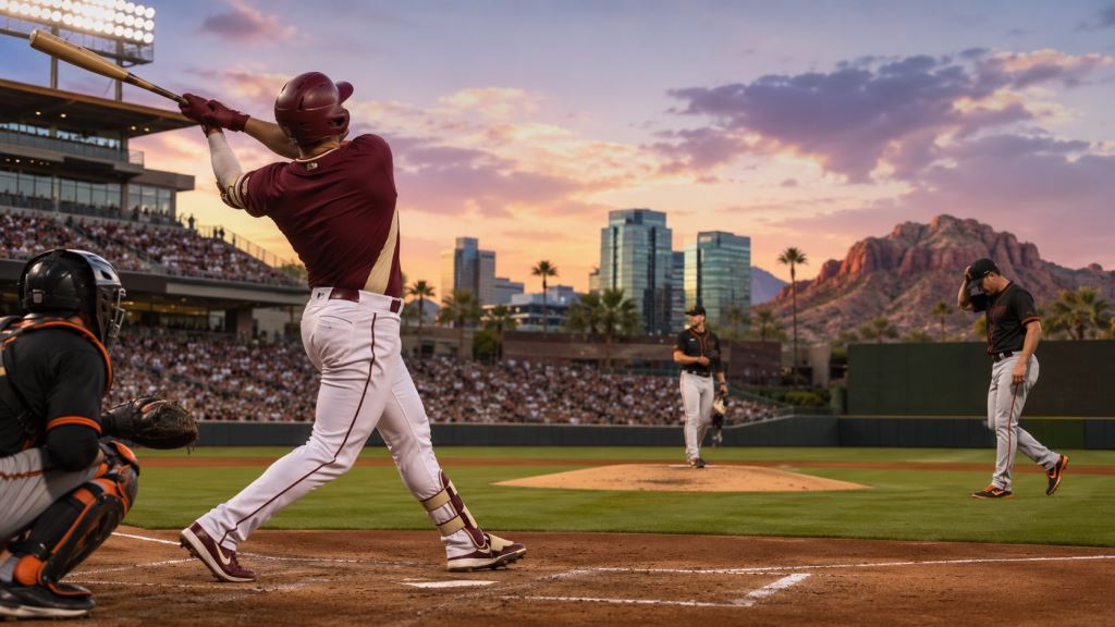 illustration IA: Arizona Diamondbacks face aux Giants 8-2 à Phoenix, entame puissante et maîtrise en saison régulière MLB