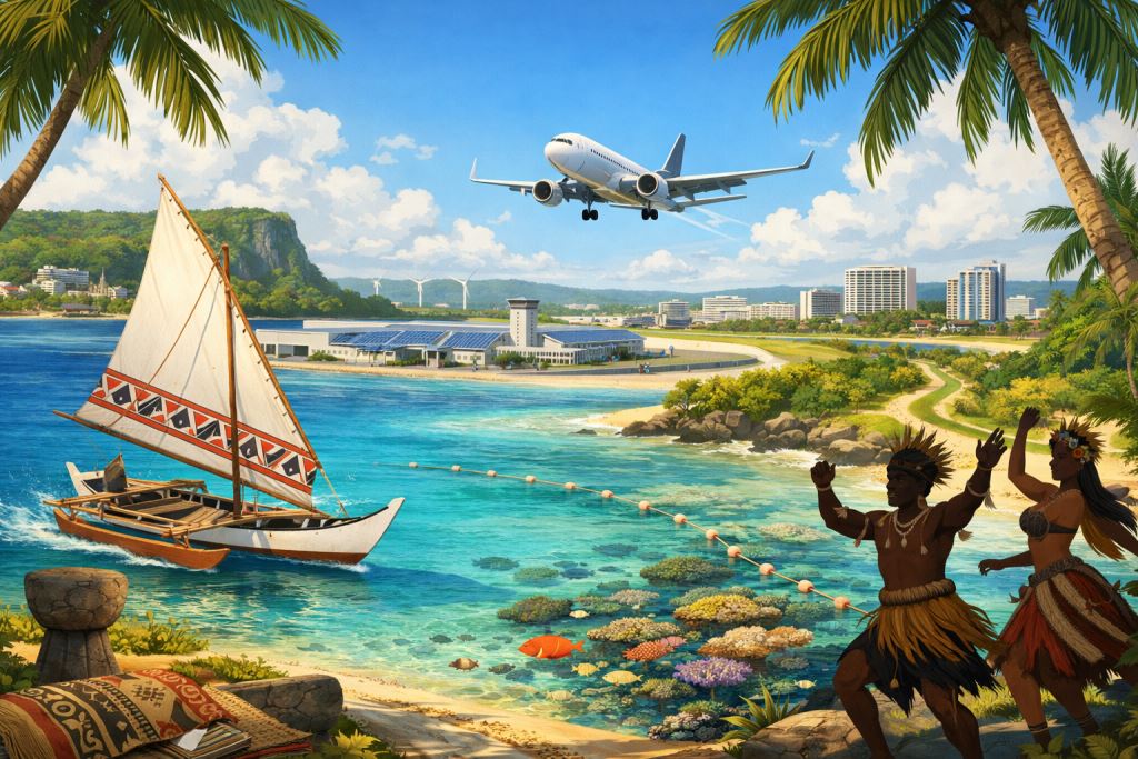 Guam en 2026 refuerza el turismo: crecimiento de llegadas, más vuelos de United y plan de sostenibilidad con asociaciones de la GVB y JTB