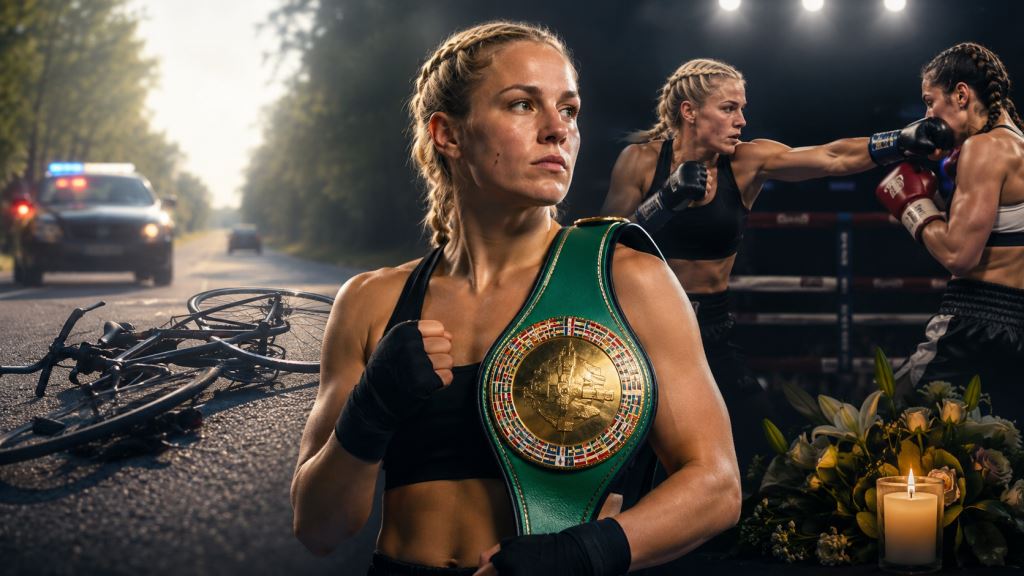 AI illustration: Hannah Rapp dies in Texas car collision as boxing mourns the young rising featherweight title challenger