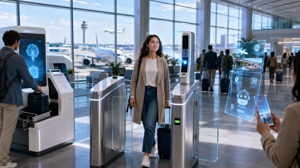 AI i biometria w turystyce 2026: cyfrowa tożsamość, szybsze granice i inteligentne lotniska dla podróżnych