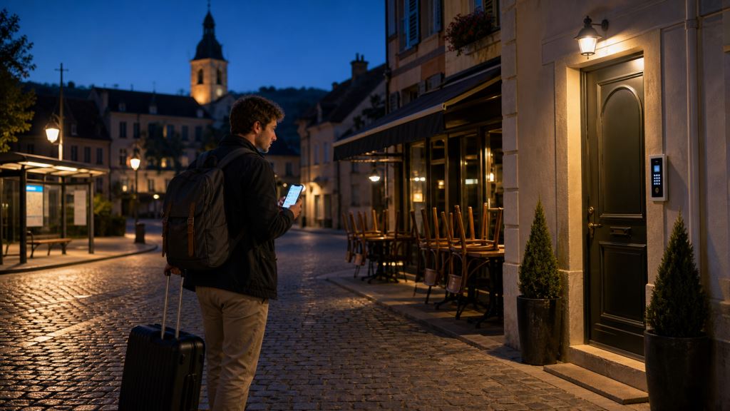 Ce que signifie une arrivée tardive dans une petite ville européenne pour l’hébergement, le transport et le premier jour de voyage