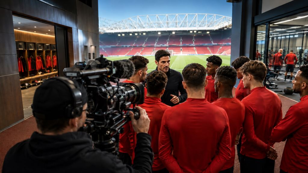 KI-Illustration: Manchester United und Prime Video: All or Nothing filmt Carricks Saison hinter den Kulissen