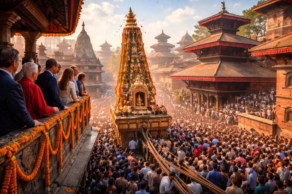 Kathmandu showed the diplomatic community the living heritage and cultural strength of Nepal through the Seto Machhindranath Rath Yatra