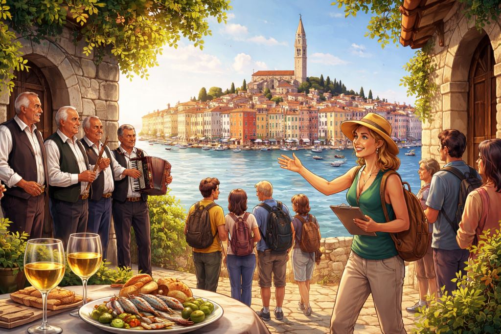 Kostenlose Rovinj-Besichtigung am 4. April führt Besucher durch die Altstadt, bitinade und das Erbe der Stadt