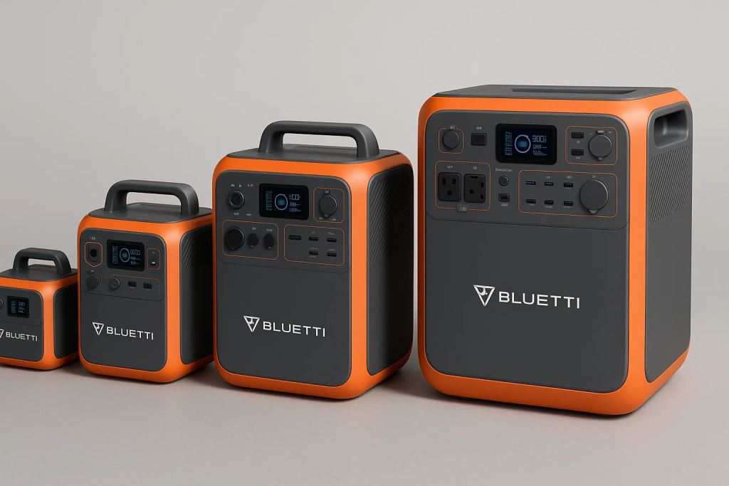 BLUETTI premium series: Portable power plants and solar generators for home, camping and energy independence