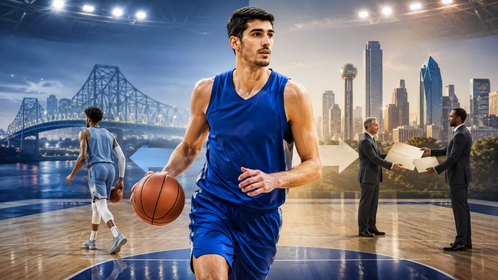 illustration IA: Santi Aldama rejoint Dallas Mavericks dans l'échange avec Memphis pour AJ Johnson et des choix de draft