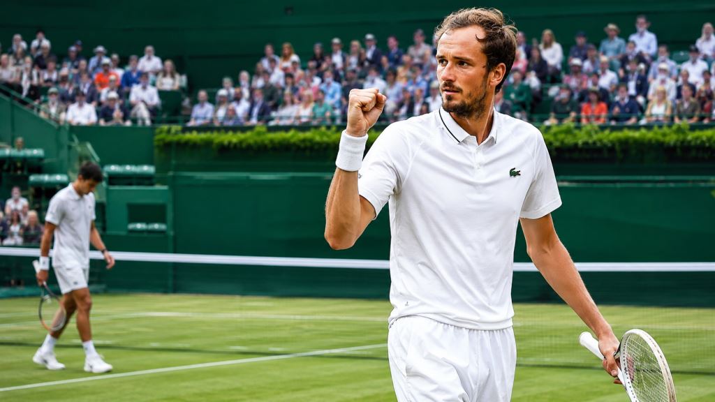illustration IA: Medvedev solide à Halle : Etcheverry battu au premier tour de l'ATP Terra Wortmann Open sur gazon allemand