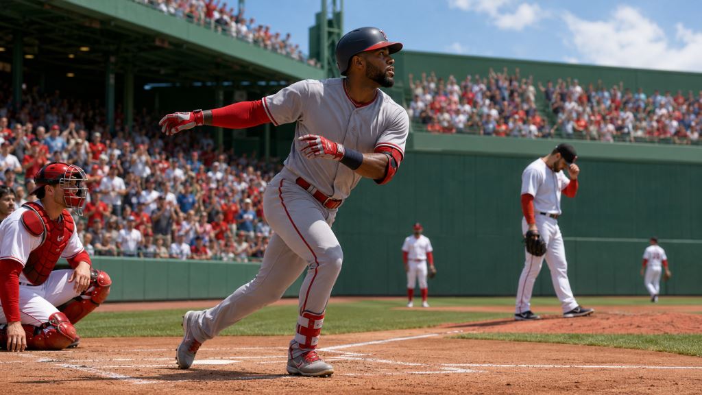 AI illustration: Nationals silence Fenway Park as Red Sox fall 10-2 in dominant MLB road performance in Boston series