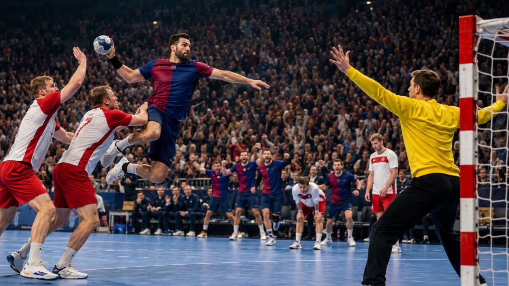 illustration IA: Barcelone en finale de la Ligue des champions EHF après Aalborg et une prolongation au Final4 de Cologne