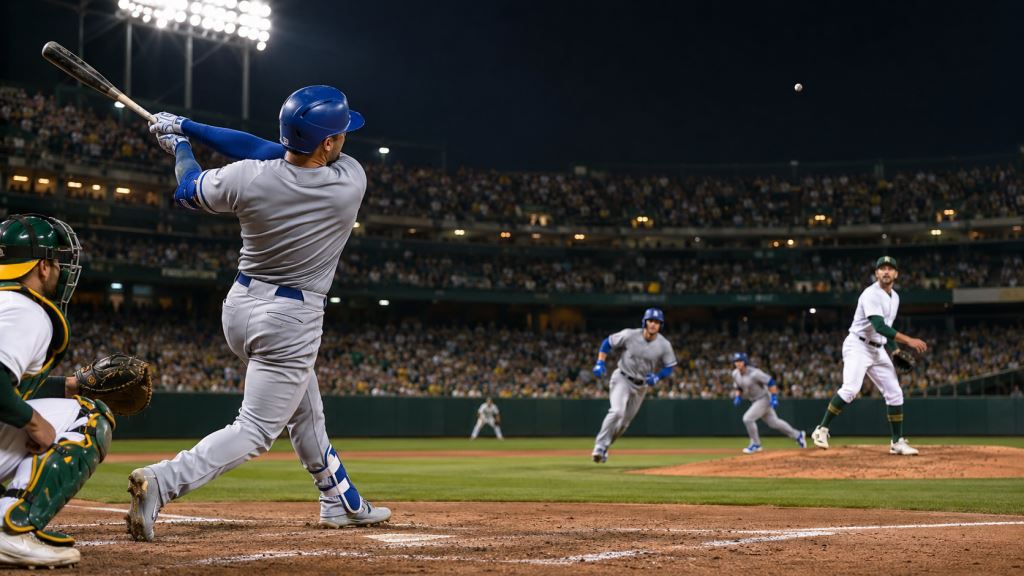 illustration IA: Les Dodgers dominent les Athletics 9-3, Edman brille pour la 1000e victoire de Roberts en saison MLB 2026