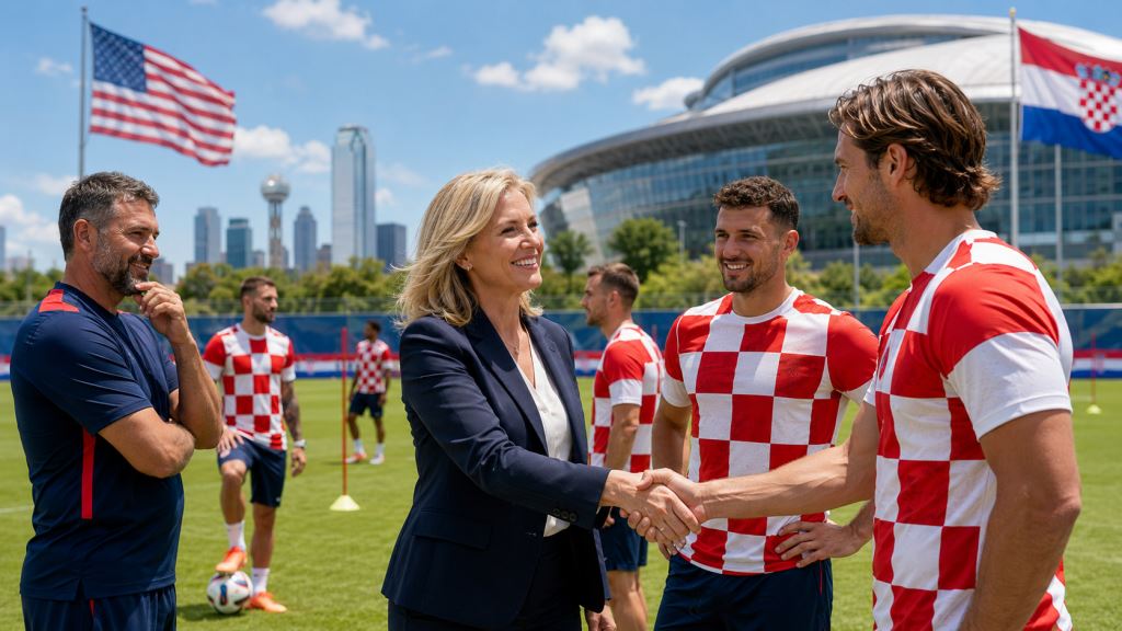 Nicole McGraw en el entrenamiento de Croacia antes del Mundial 2026 y el debut contra Inglaterra en Dallas