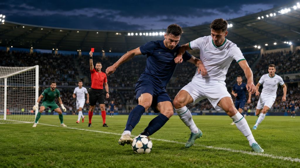 AI illustration: Petrocub and Egnatia draw 1-1 in Chisinau as Champions League qualifier stays open before return leg