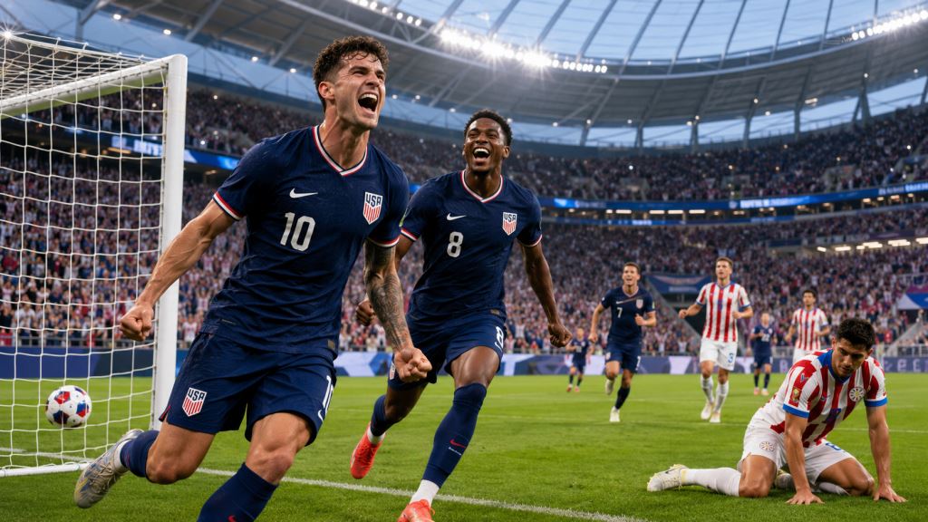 AI illustration: USA crush Paraguay in World Cup 2026 opener as Balogun double seals dominant home victory in Inglewood