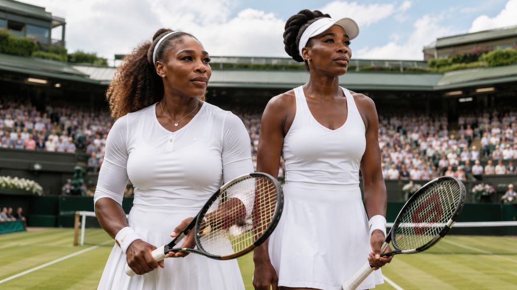 illustration IA: Serena et Venus Williams invitées à Wimbledon 2026 pour leur retour en double dames sur le gazon de Londres