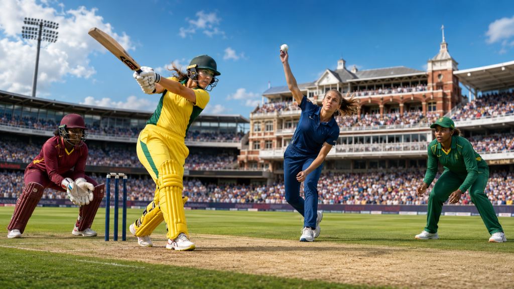 ilustración con IA: Women's T20 World Cup 2026: semifinales con Australia, West Indies, Inglaterra y Sudáfrica confirmadas