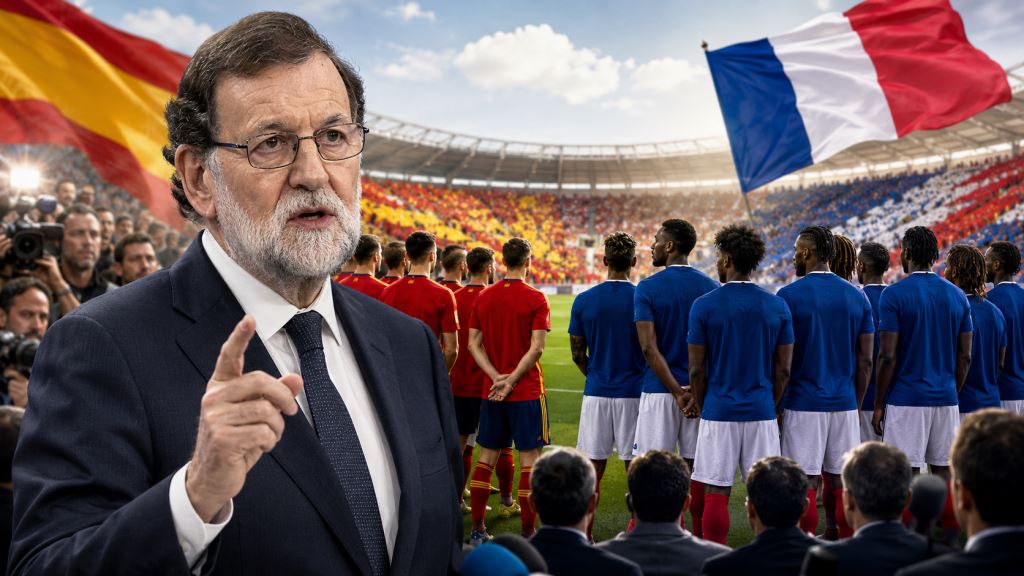 illustration IA: Les propos de Rajoy sur l'équipe de France provoquent un tollé avant la demi-finale contre l'Espagne