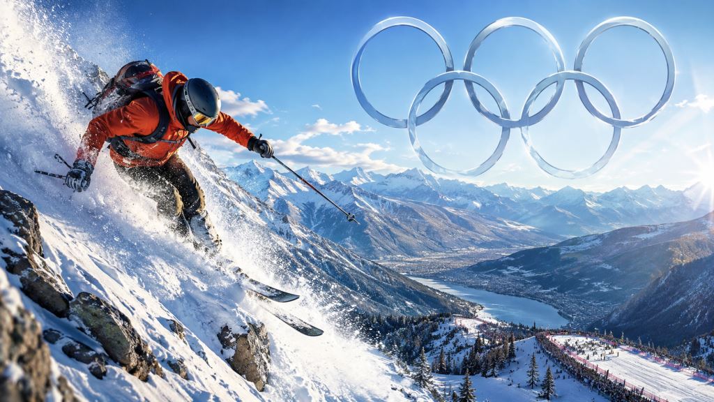 ilustración con IA: Freeride ante el salto olímpico: disciplina FIS espera decisión del COI para los Alpes Franceses 2030