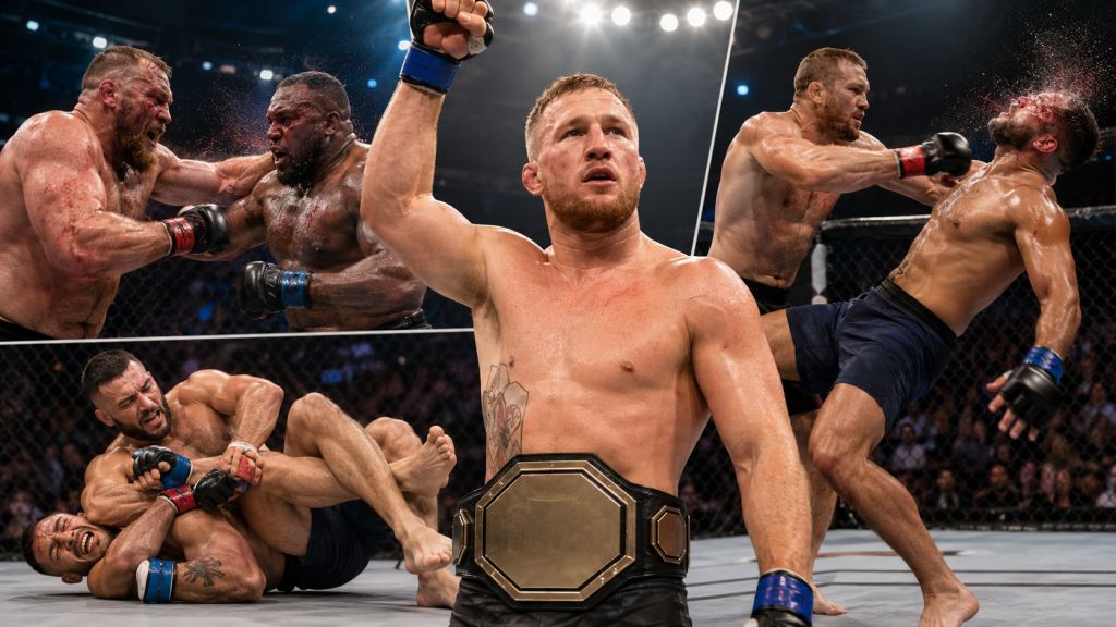 KI-Illustration: Gaethjes MMA-Halbjahr 2026: UFC-Gold, K.-o.-Momente, Titelduelle und Kämpfe des Jahres im Fokus der Saison