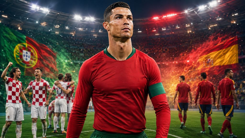 ilustracja AI: Cristiano Ronaldo tonuje plotki o pożegnaniu, a Portugalia po Chorwacji już czeka na Hiszpanię w Dallas