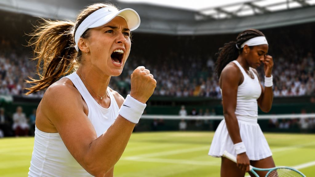 KI-Illustration: Paula Badosa dreht Match gegen Coco Gauff und erreicht das WTA-500-Viertelfinale in Berlin auf Rasen