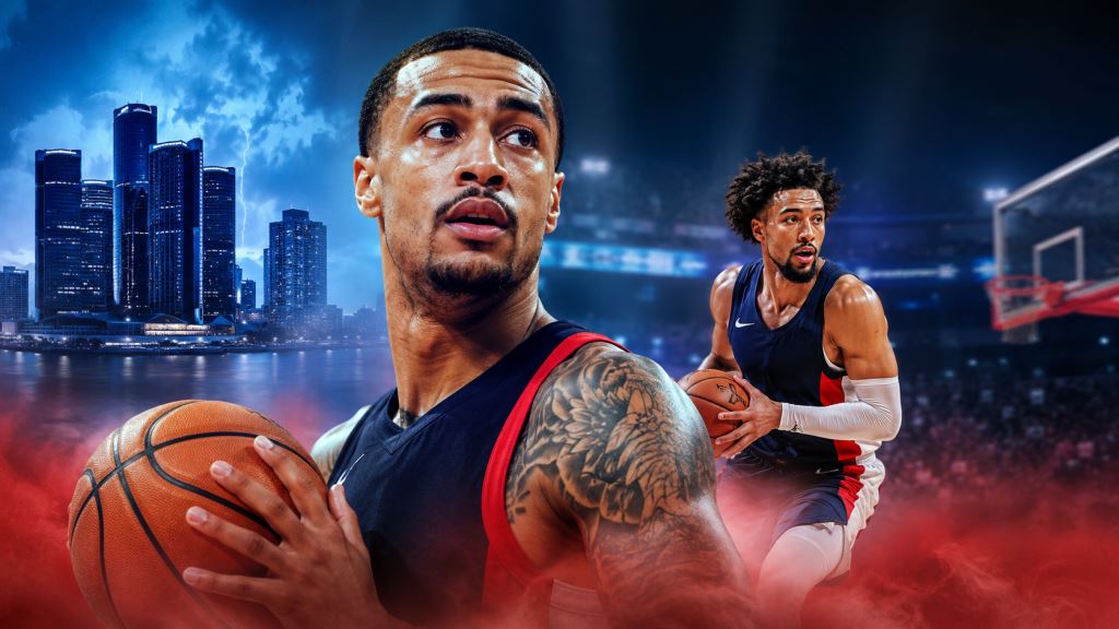illustration IA: Les Detroit Pistons ajoutent John Collins près de Cade Cunningham pour renforcer leur frontcourt NBA