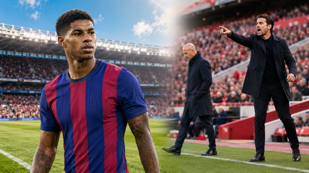 Niepewna przyszłość Marcusa Rashforda w Barcelonie i pościg Liverpoolu za Iraolą po odejściu Slota z Anfield