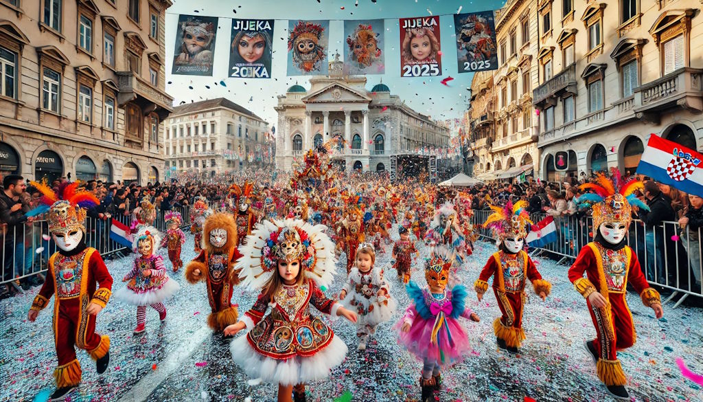 Riječki karneval 2025: dječja karnevalska povorka, Carnival Run i Snowboard Session oživljavaju grad