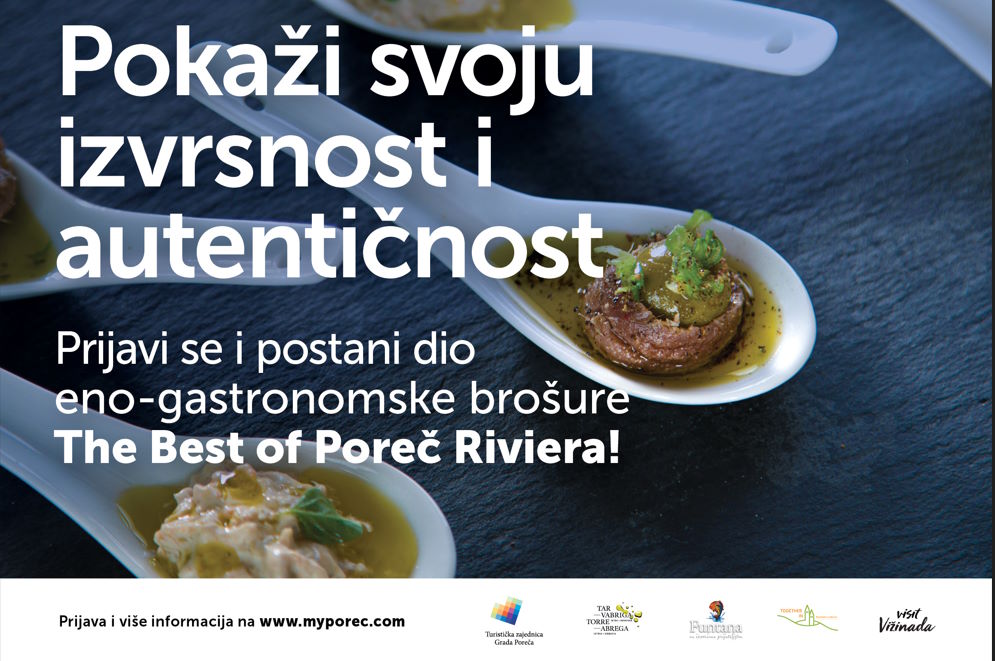 Turističke zajednice Klastera Poreč Riviera raspisale natječaj za najbolju eno-gastronomsku ponudu na području Poreštine | Karlobag.eu
