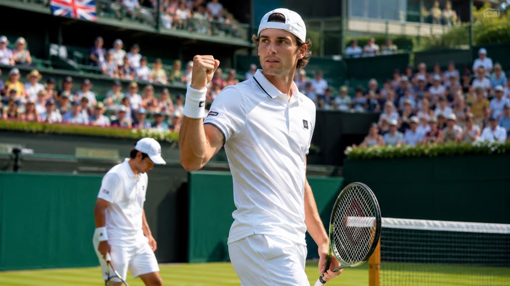 KI-Illustration: Ugo Humbert steht im Halbfinale von Queen’s Club nach klarem 6:1, 6:2 gegen Rinky Hijikata in London