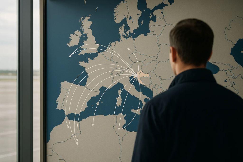 Winter connectivity: Croatia is directly connected to 69 cities in 25 countries this winter, with 151 lines and strong hubs