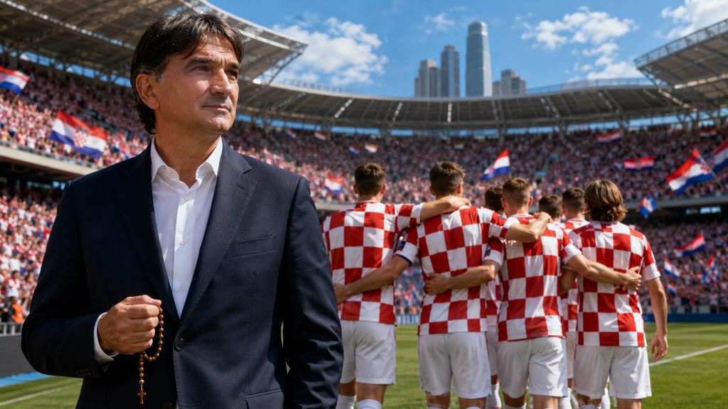 AI illustration: Croatia, Zlatko Dalić, faith and unity as Vatreni chase another major FIFA World Cup run in North America