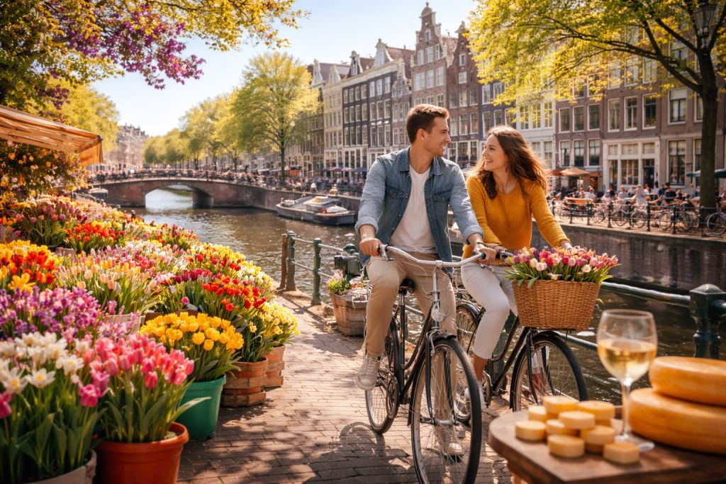 Amsterdam u dvoje u proljeće: bicikl, kanali, tržnica cvijeća i okusi sira uz praktične savjete