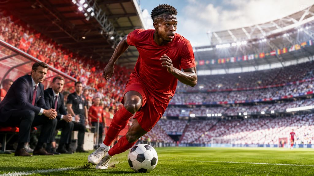 ilustracja AI: Liverpool chce Yana Diomande: RB Leipzig oczekuje wielkiej kwoty za skrzydłowego po mundialowym przełomie