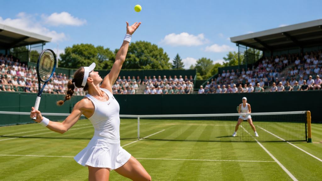 AI illustration: Robin Montgomery powers into Libéma Open semifinal after straight-sets win over Daria Snigur