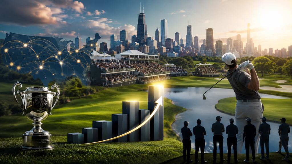AI illustration: PGA Tour to launch two-tier structure in 2026, cut FedExCup playoff points and boost prize pool to $40m