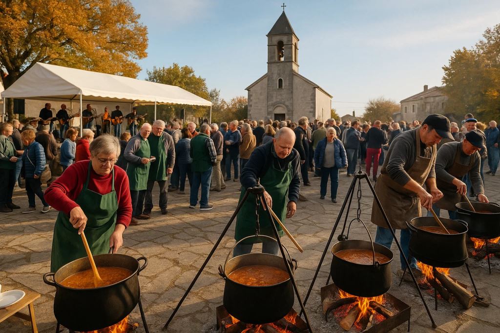 Rasopasno: guiso en la placa junto a la iglesia, degustaciones y música en vivo el sábado 4 de octubre de 2025 en la isla de Krk