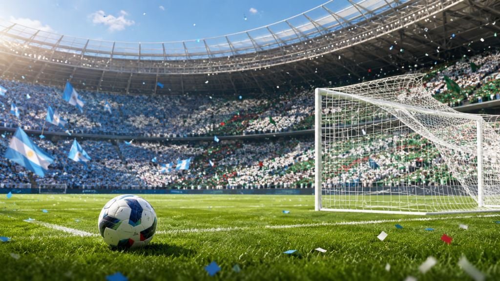 AI illustration: Messi's first World Cup hat-trick powers Argentina to 3-0 win over Algeria in Kansas City group opener