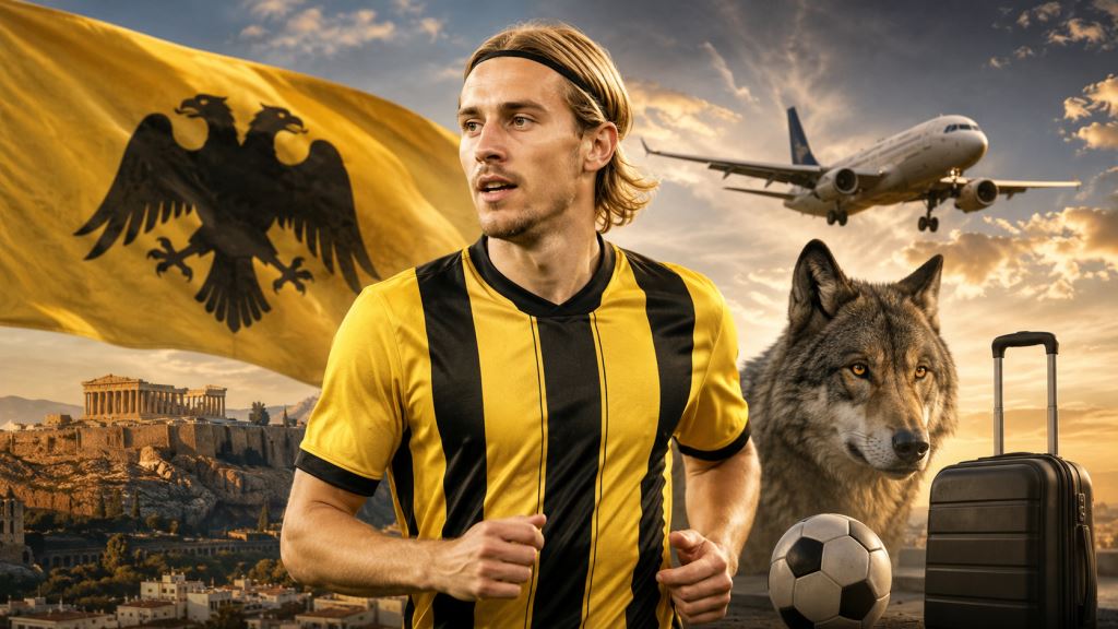 AI illustration: Lovro Majer close to AEK Athens transfer: Wolfsburg set for over six million euros before medical checks