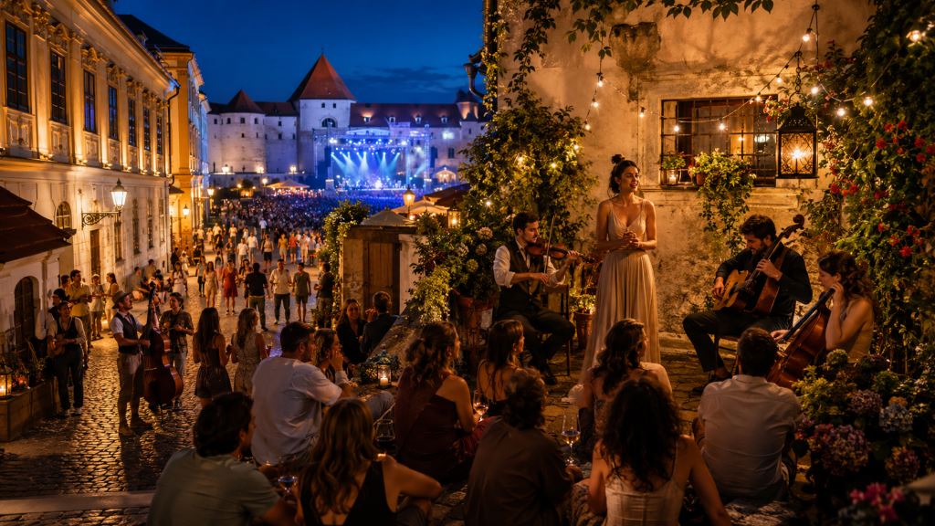 AI ilustracija: Špancirfest 2026. u Varaždinu donosi tajne koncerte, besplatne nastupe i više od 200 glazbenih programa